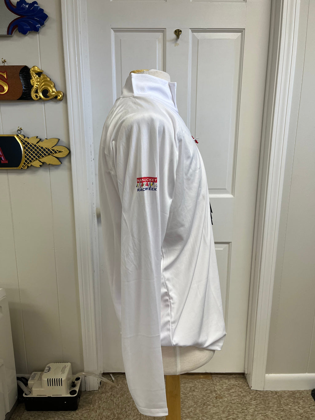 Gill Men’s UV Tec Long Sleeve Zip Tee White