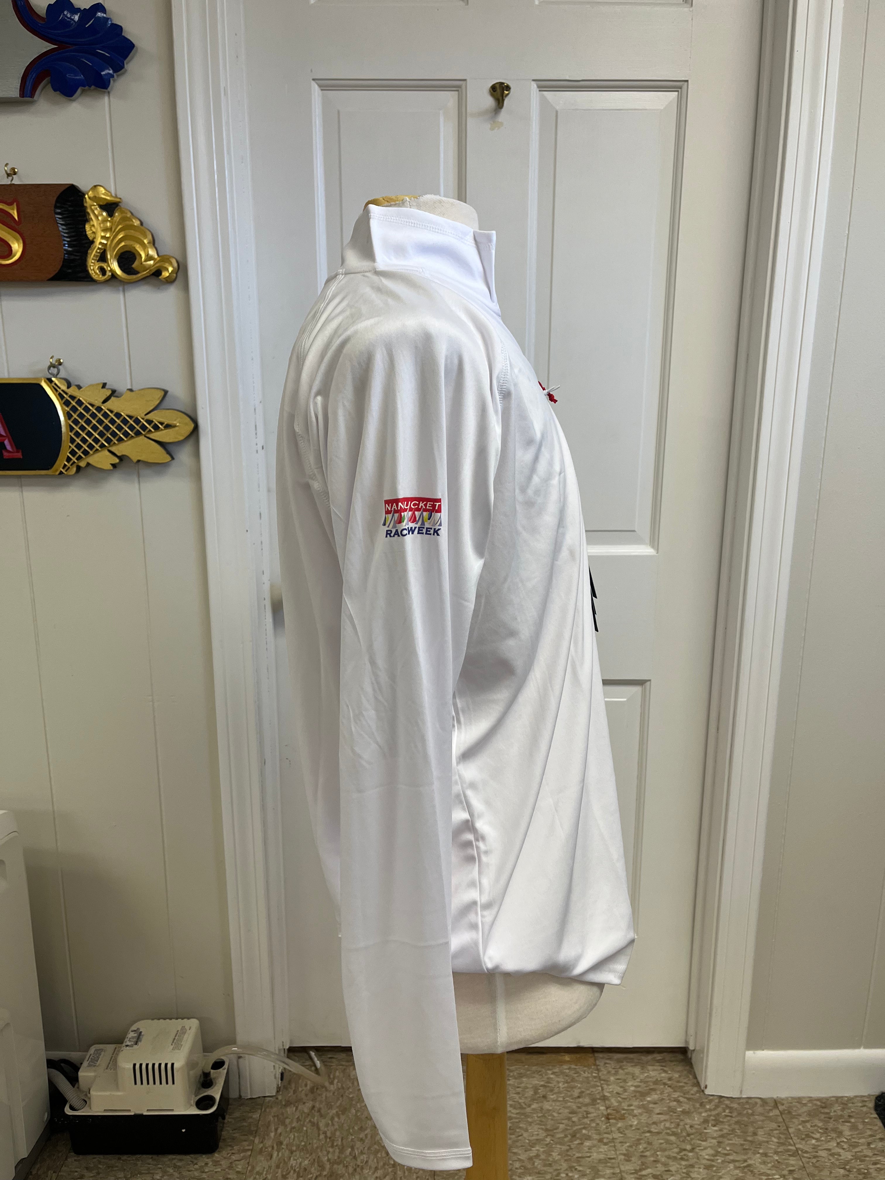 Gill Men’s UV Tec Long Sleeve Zip Tee White